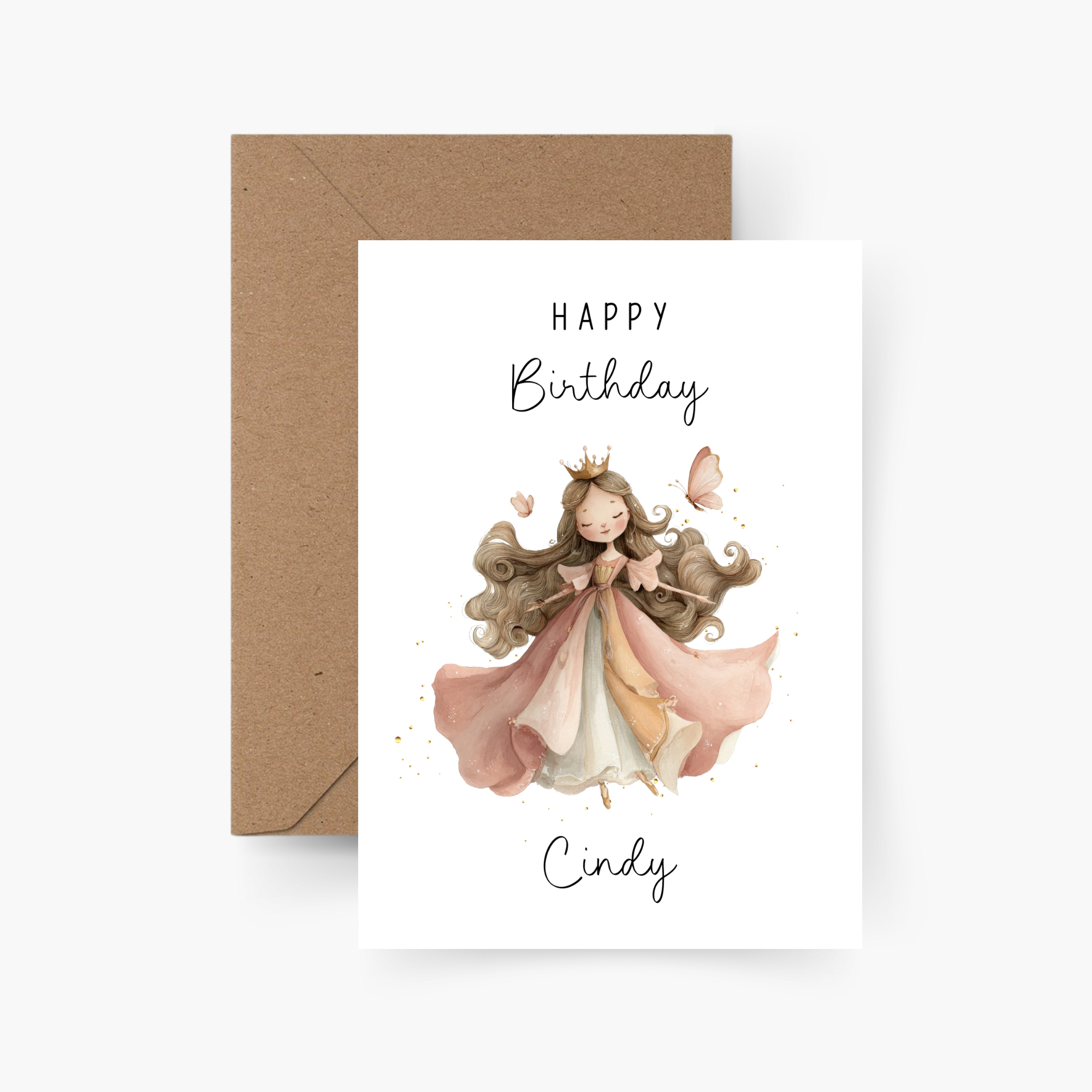 Geburtstagskarte Prinzessin personalisiert mit Namen A6