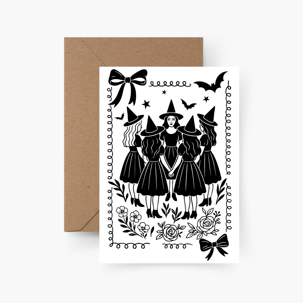 Motiv Postkarte Hexen Halloween A6