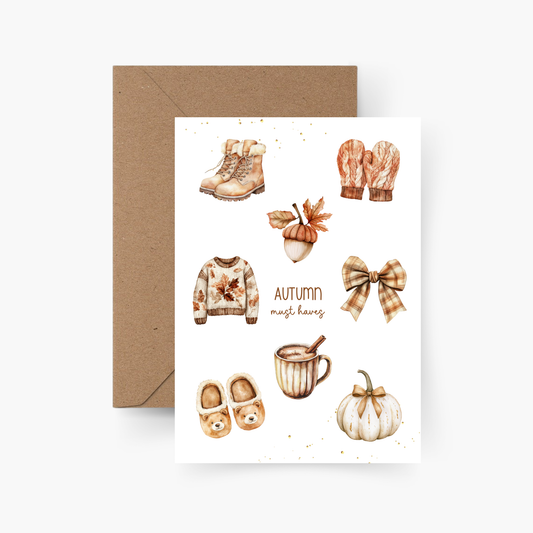 Karte Herbst must haves A6