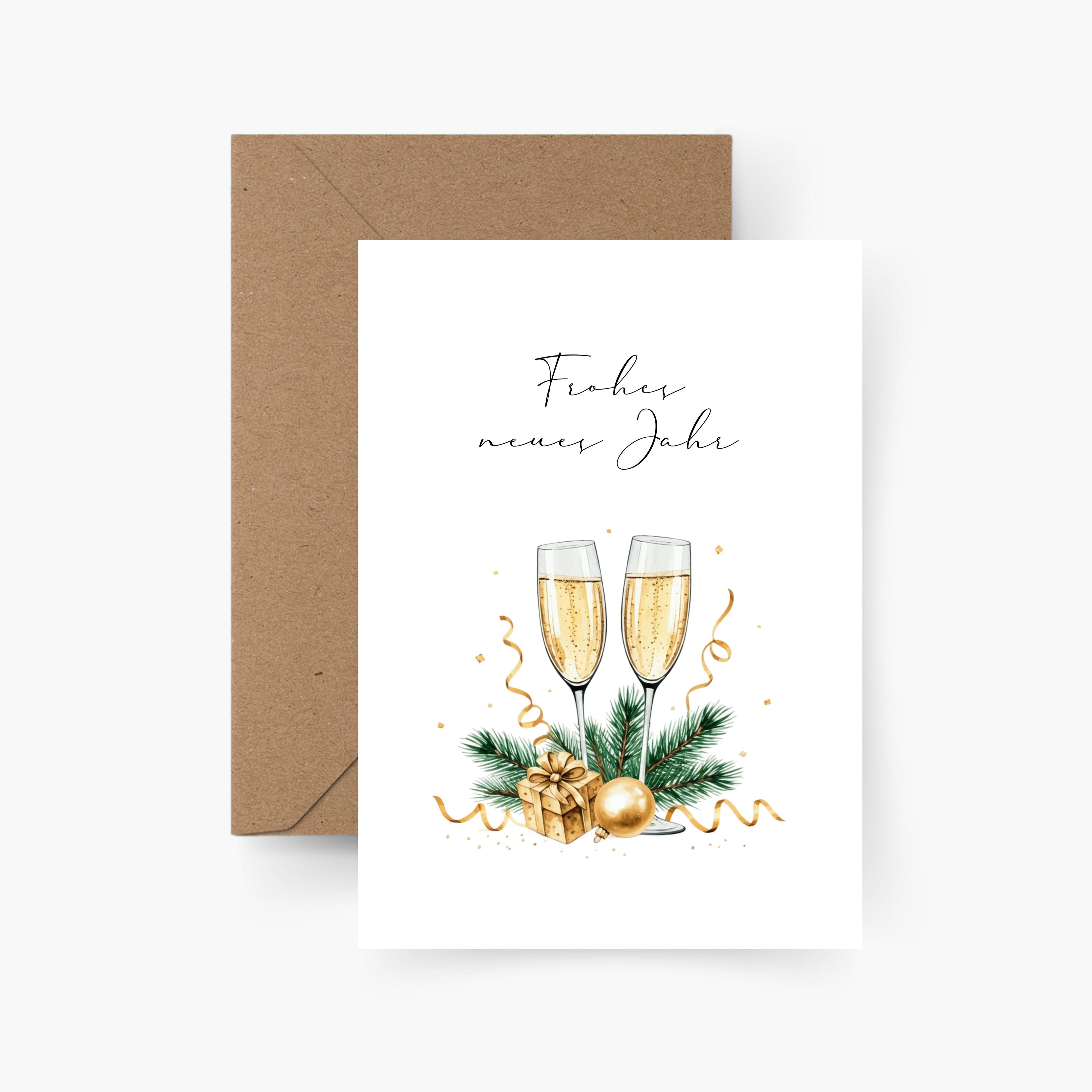 Frohes Neues Jahr Karte A6