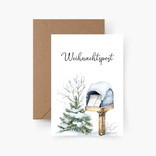 Weihnachtspost Karte A6