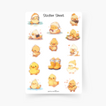 Süße Enten Sticker Sheet