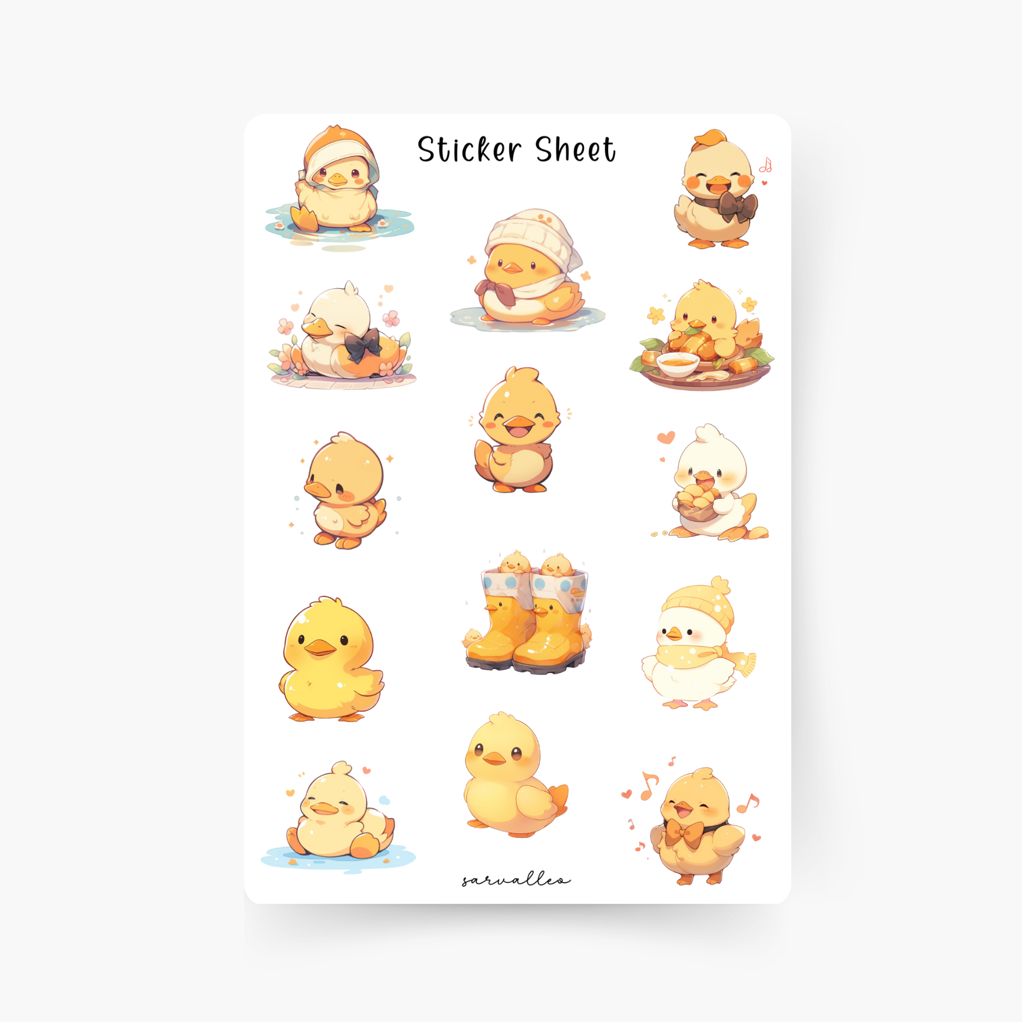 Süße Enten Sticker Sheet