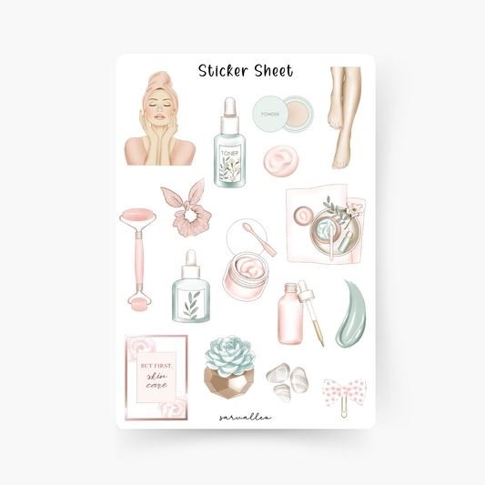Skin Care Sticker Sheet