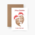 Weihnachtskarte Merry Christmas to my Otter Half A6