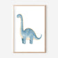 Dino blau Poster | Kinderzimmer
