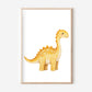 Dino gelb Poster | Kinderzimmer