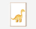 Dino gelb Poster | Kinderzimmer