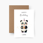 Geburtstagskarte Panda personalisiert mit Namen A6