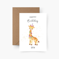 Geburtstagskarte Giraffe personalisiert mit Namen A6