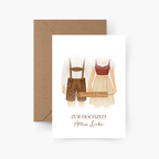 Alles Liebe zur Hochzeit personalisiert mit Namen Karte A6