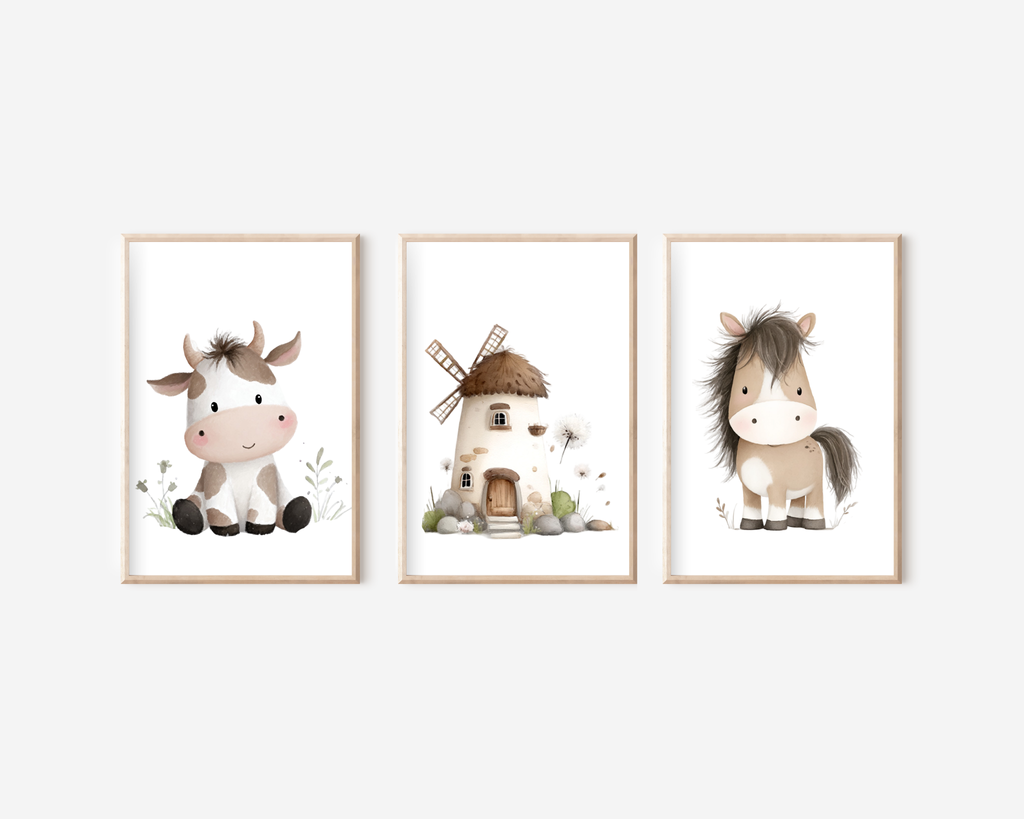 Bauernhof Tiere 3 Poster | Kinderzimmer