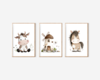 Bauernhof Tiere 3 Poster | Kinderzimmer