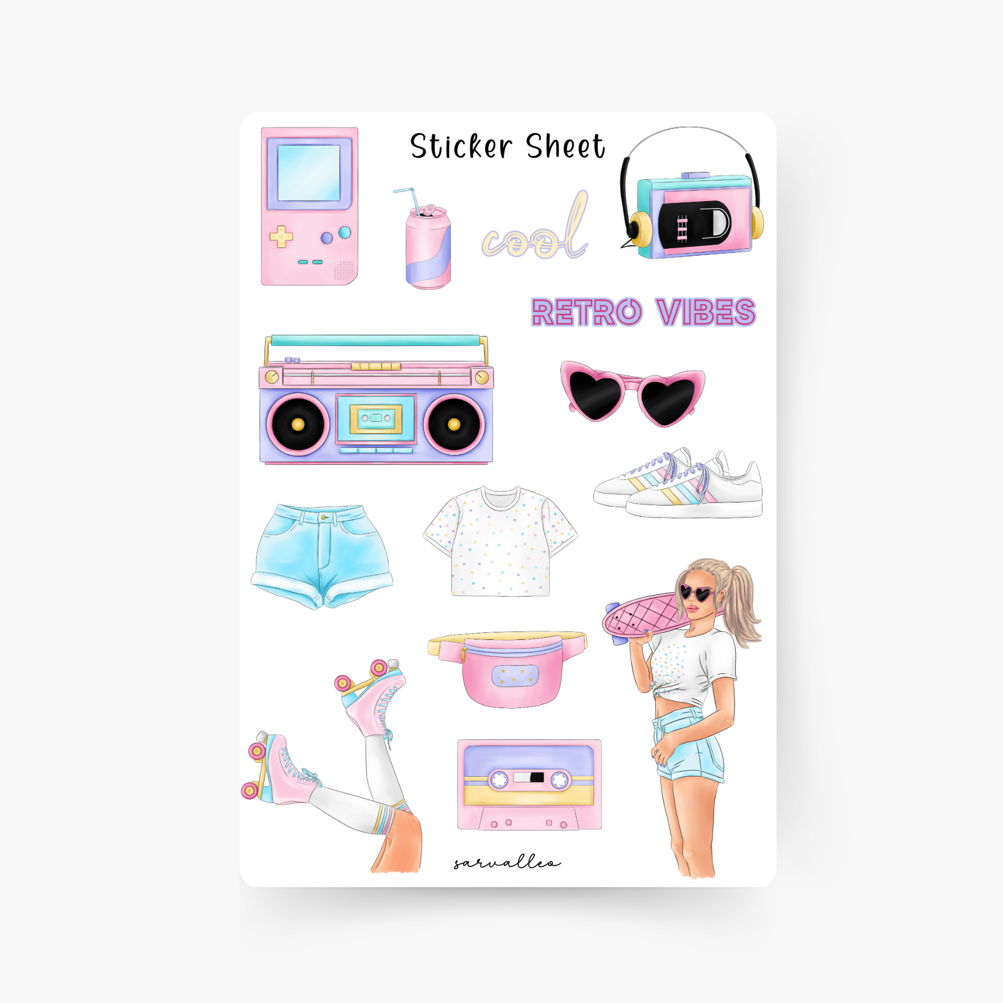 Retro Sticker Sheet