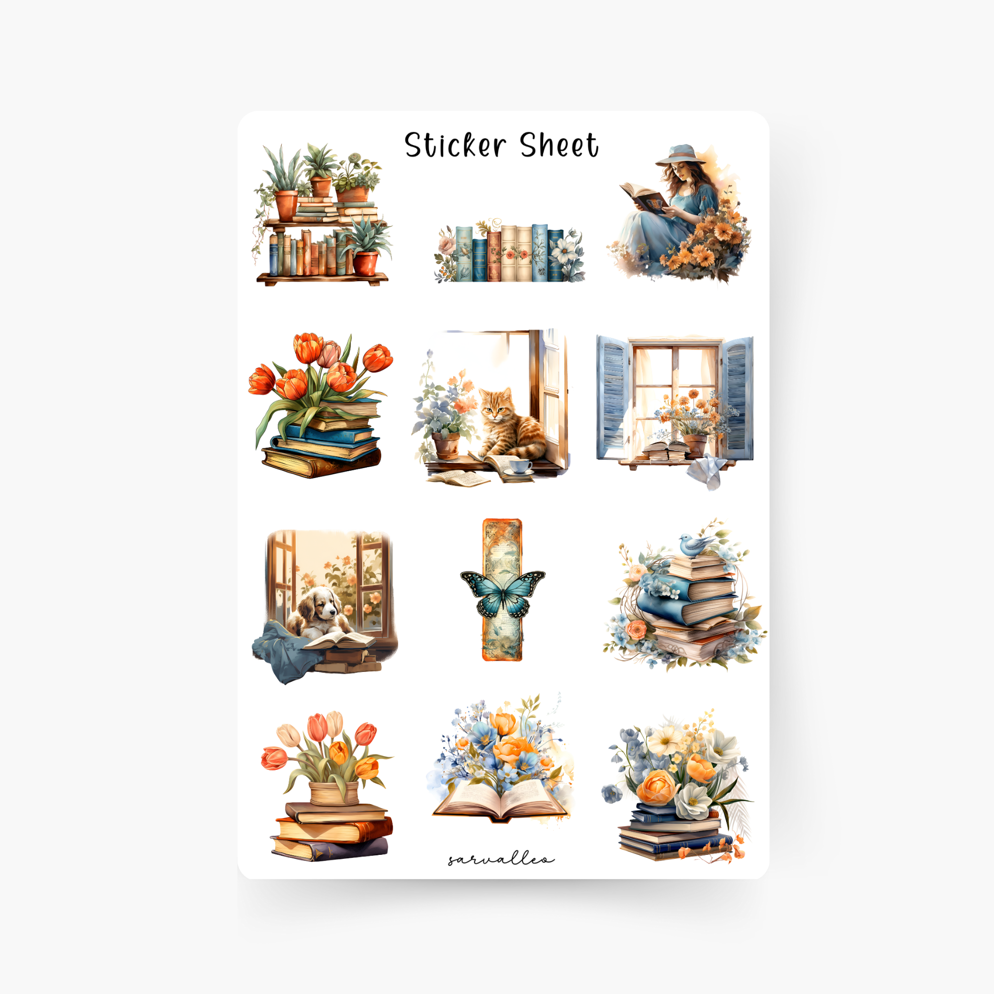 Spring Reading  Sticker Sheet