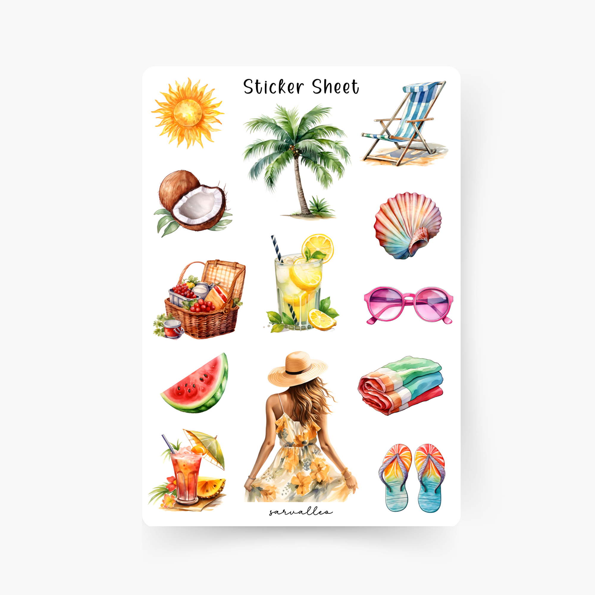 Summer Time Sticker Sheet