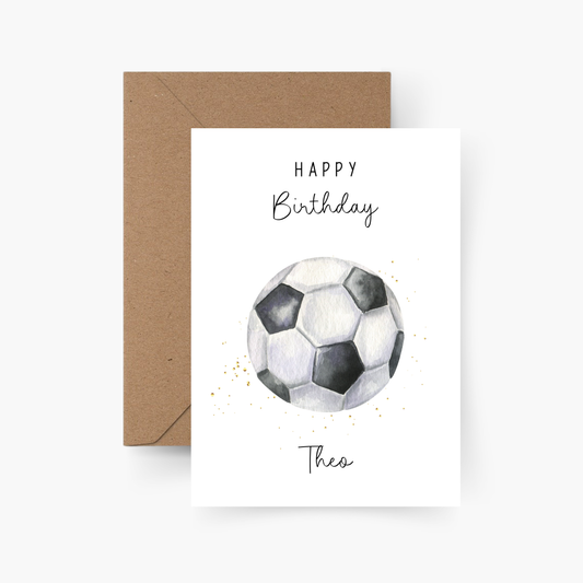 Geburtstagskarte Fußball personalisiert mit Namen A6