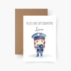 Geburtstagskarte Polizistin personalisiert mit Namen A6