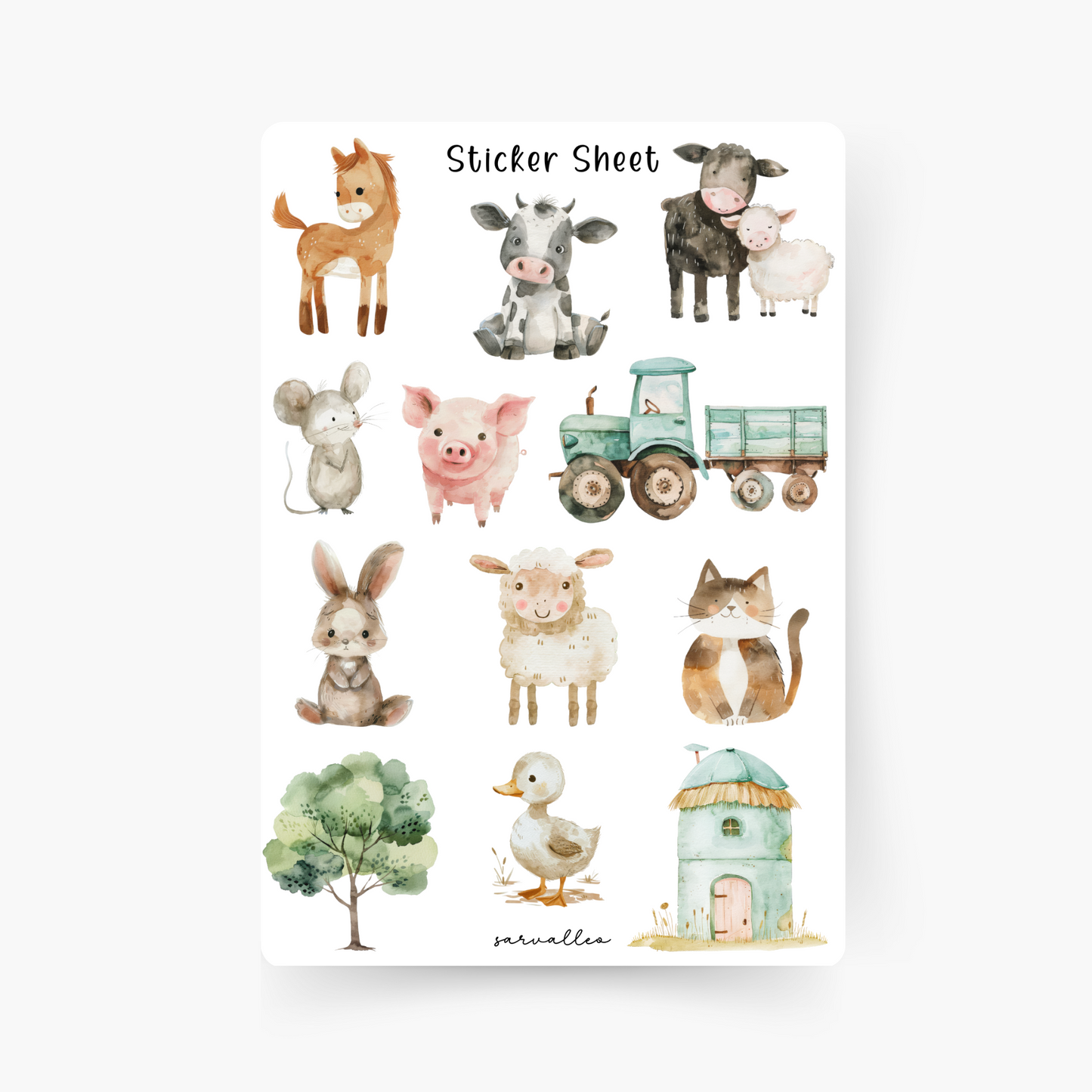 Bauernhof Sticker Sheet