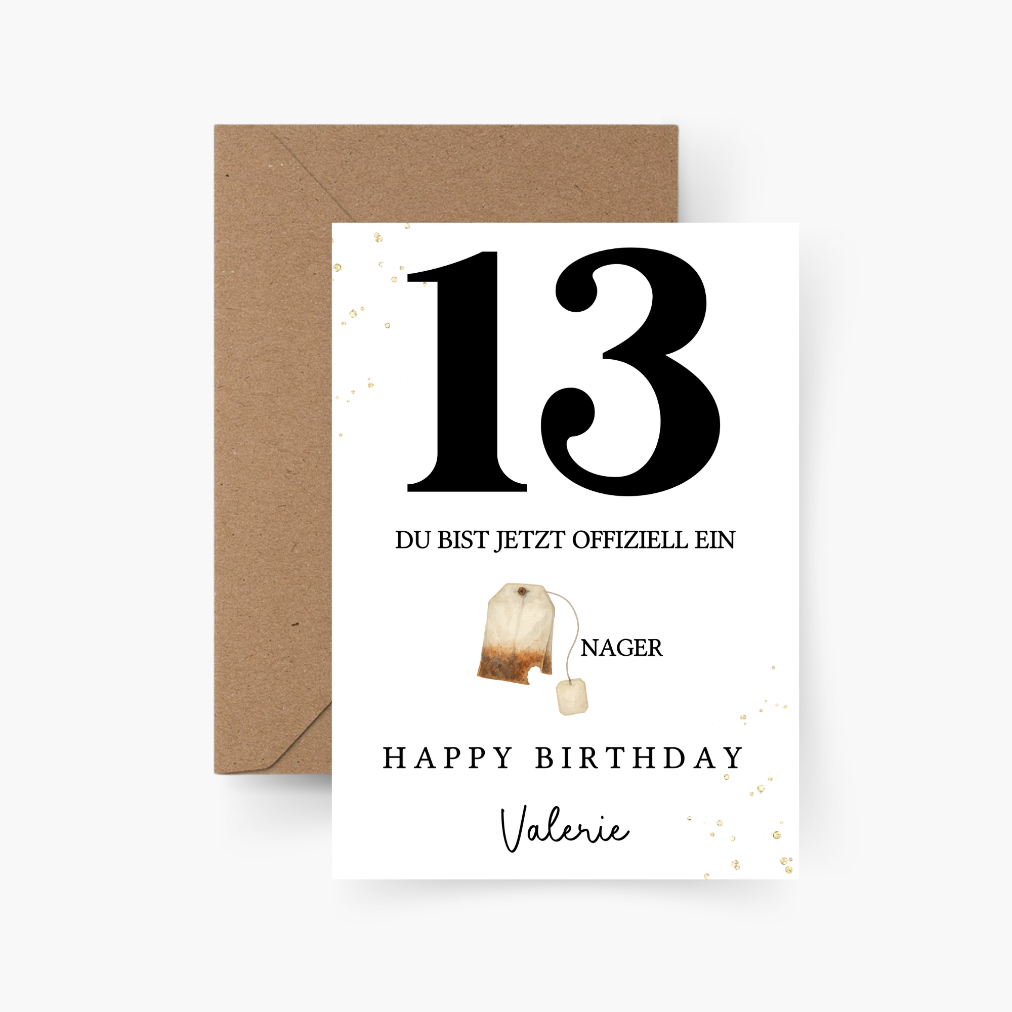 Lustige Geburtstagskarte Teenager personalisiert mit Namen A6