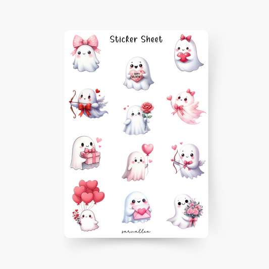 Valentinstags Geister Sticker Sheet