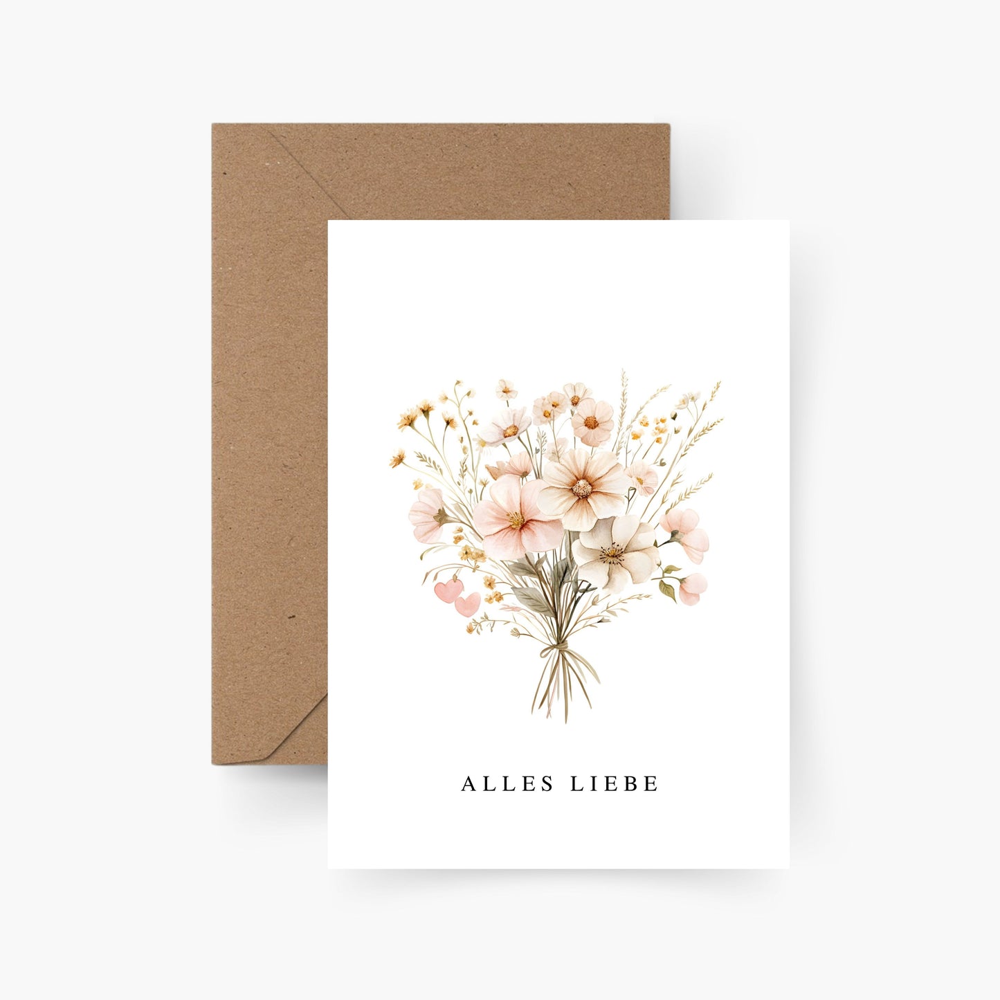 Geburtstagskarte Alles Liebe Blumenstrauß A6