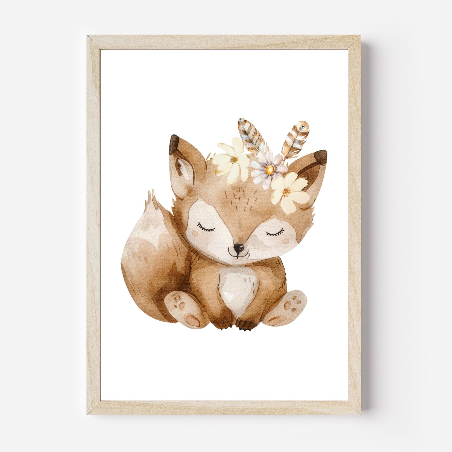 Boho Tiere Poster A4 | Kinderzimmer