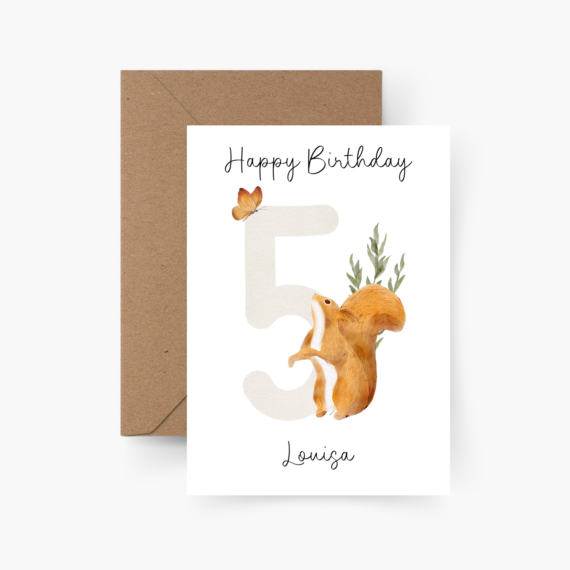 Geburtstagskarte 5. Geburtstag personalisiert mit Namen A6