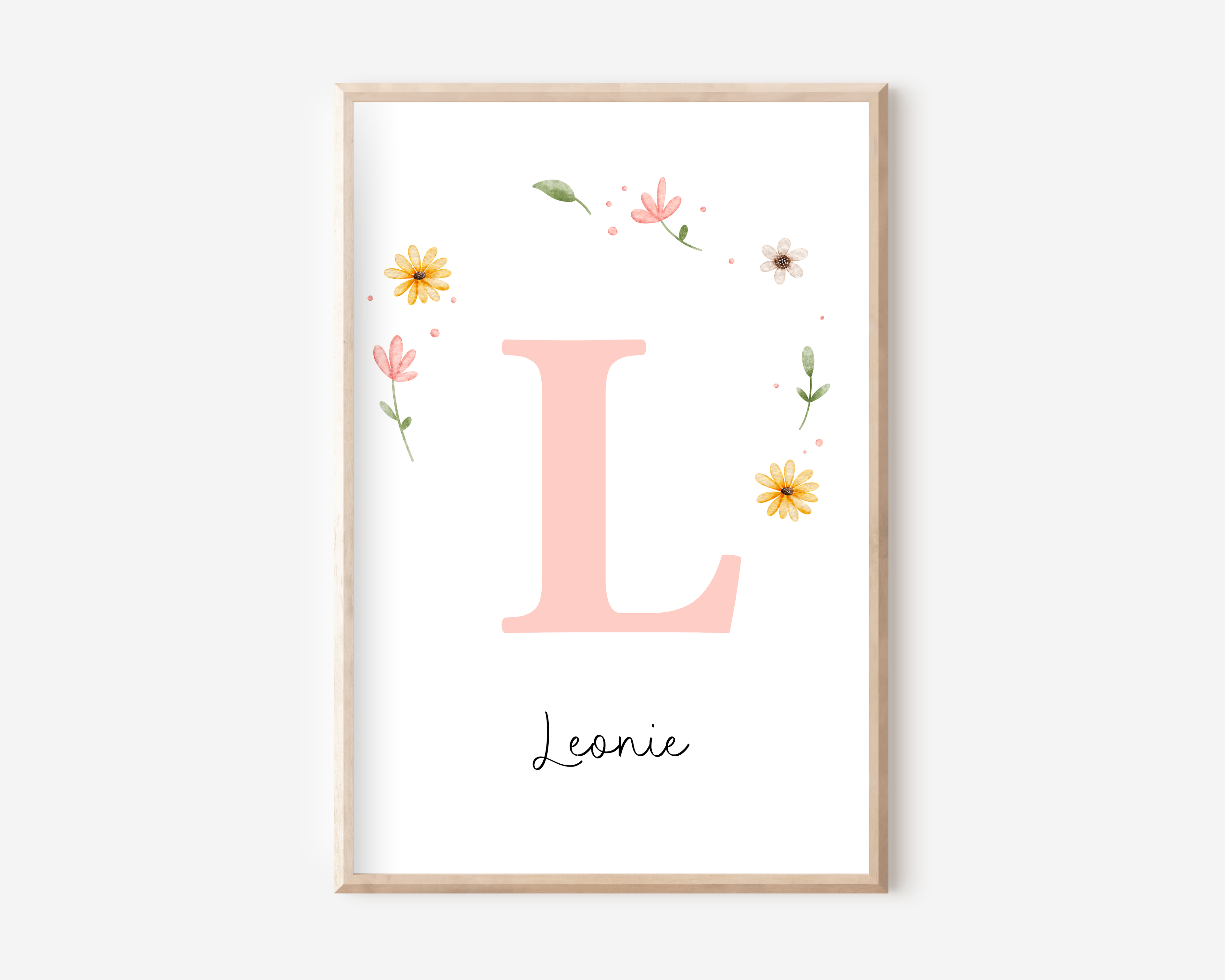 Personalisiertes Poster Set mit Tieren A4 | Kinderzimmer