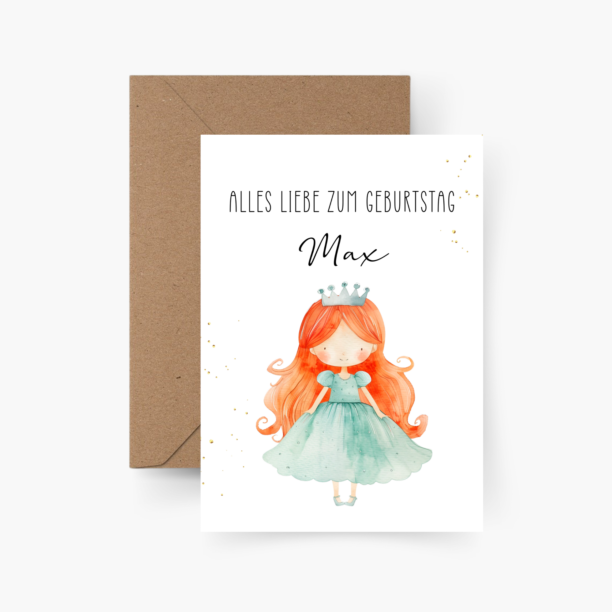 Geburtstagskarte Prinzessin personalisiert mit Namen A6