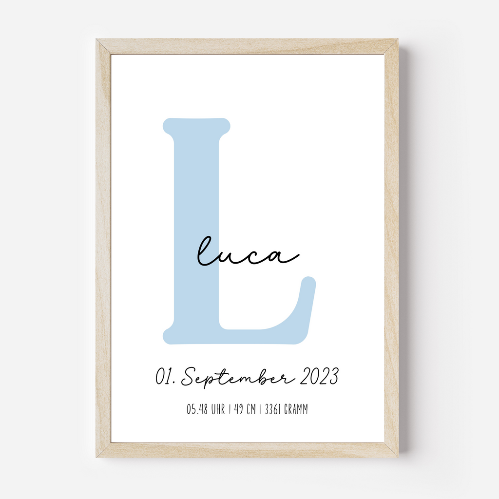 Geburtsposter personalisiert A4