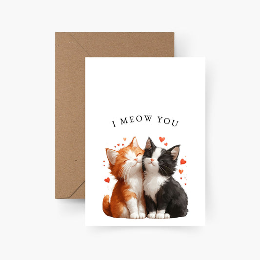 I meow you Valentinstagskarte A6