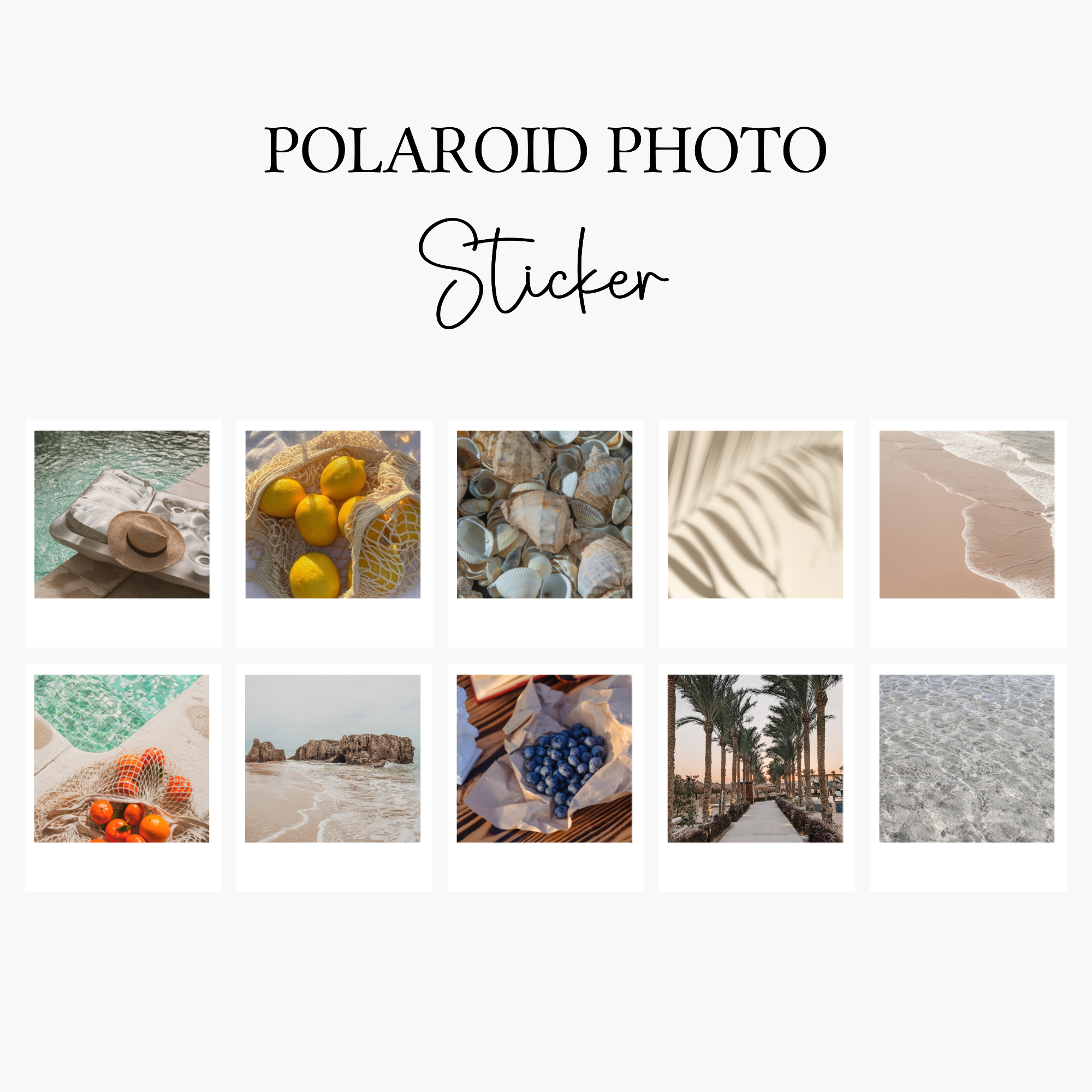 10 Summer Aesthetic Polaroid Sticker