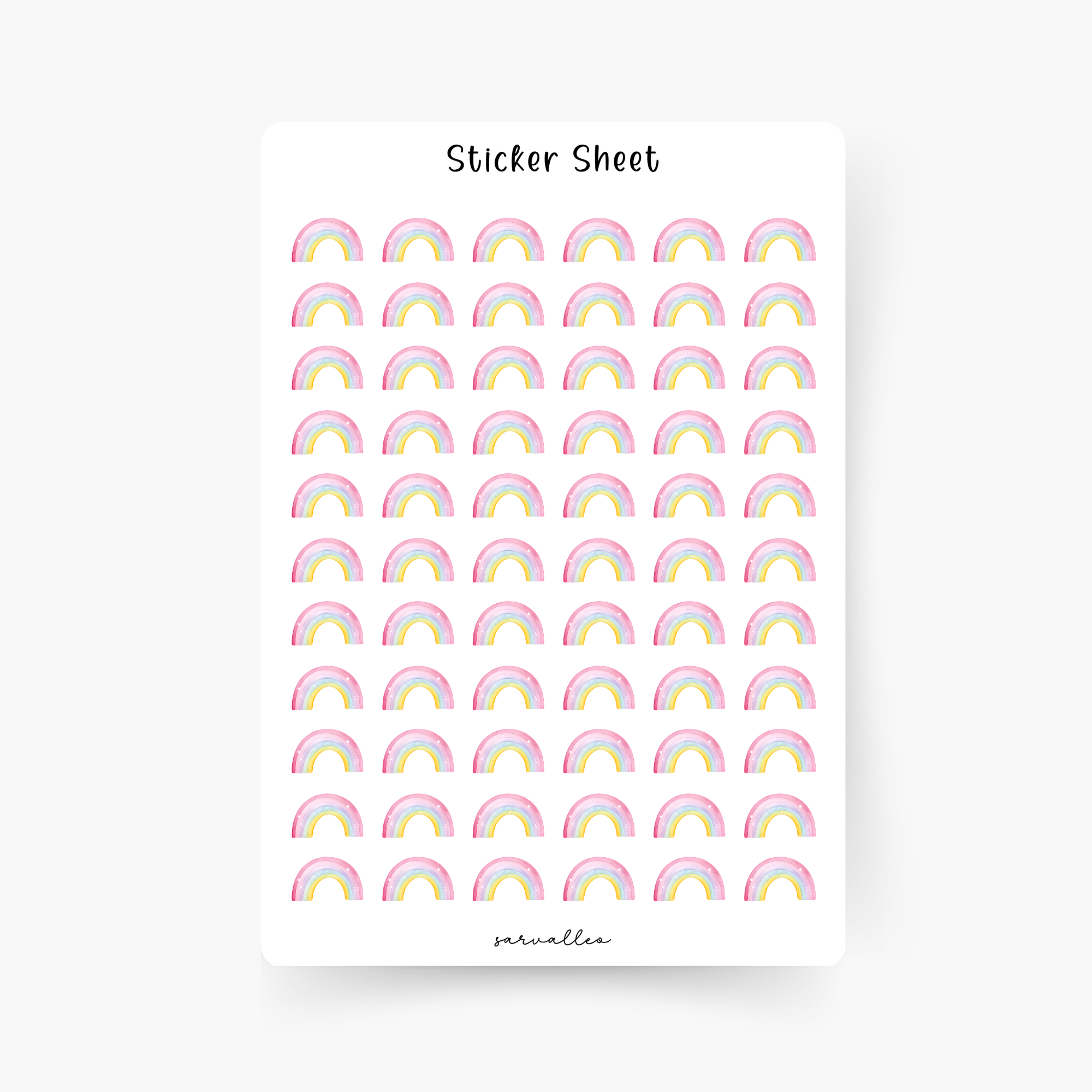 Mini Regenbogen Sticker Sheet