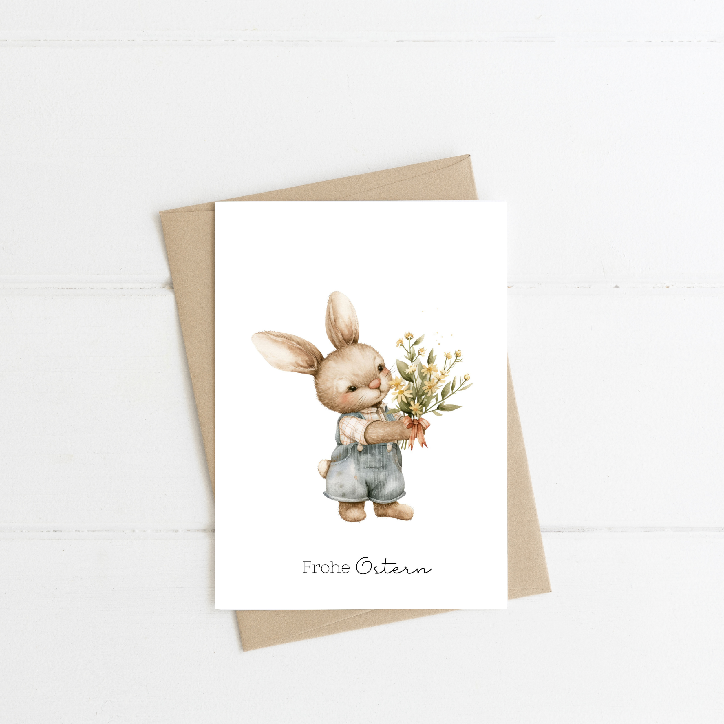 Osterhasen Karten Aquarell einzeln oder im Set A6