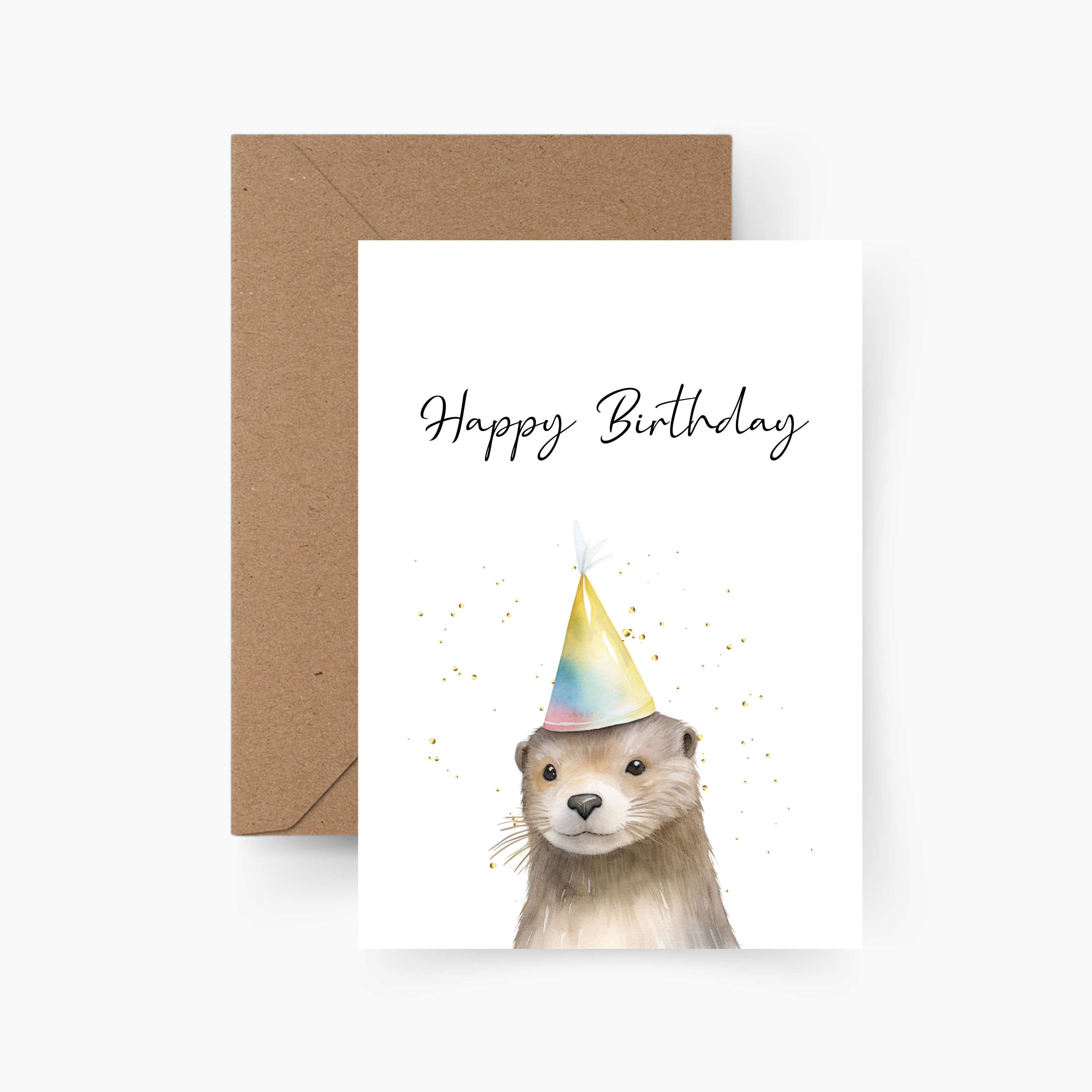 Geburtstagskarte Happy Birthday Otter A6