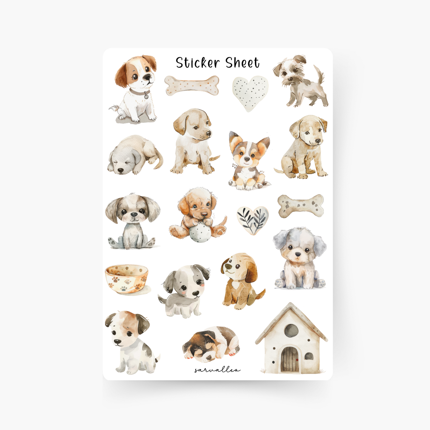 Süße Hunde Sticker Sheet