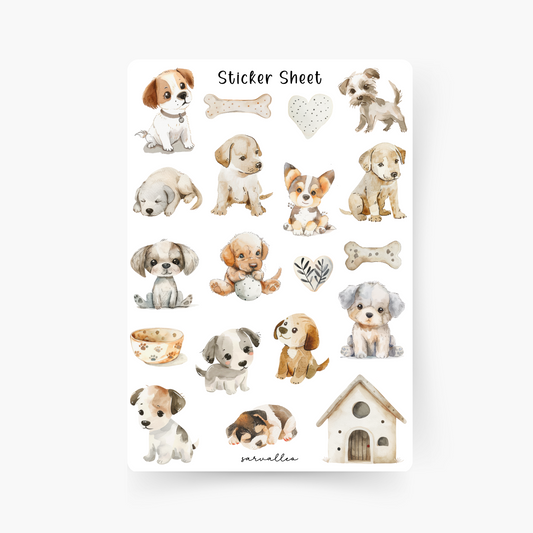 Süße Hunde Sticker Sheet