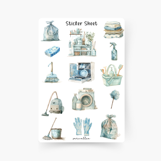 Cleaning Sticker Sheet