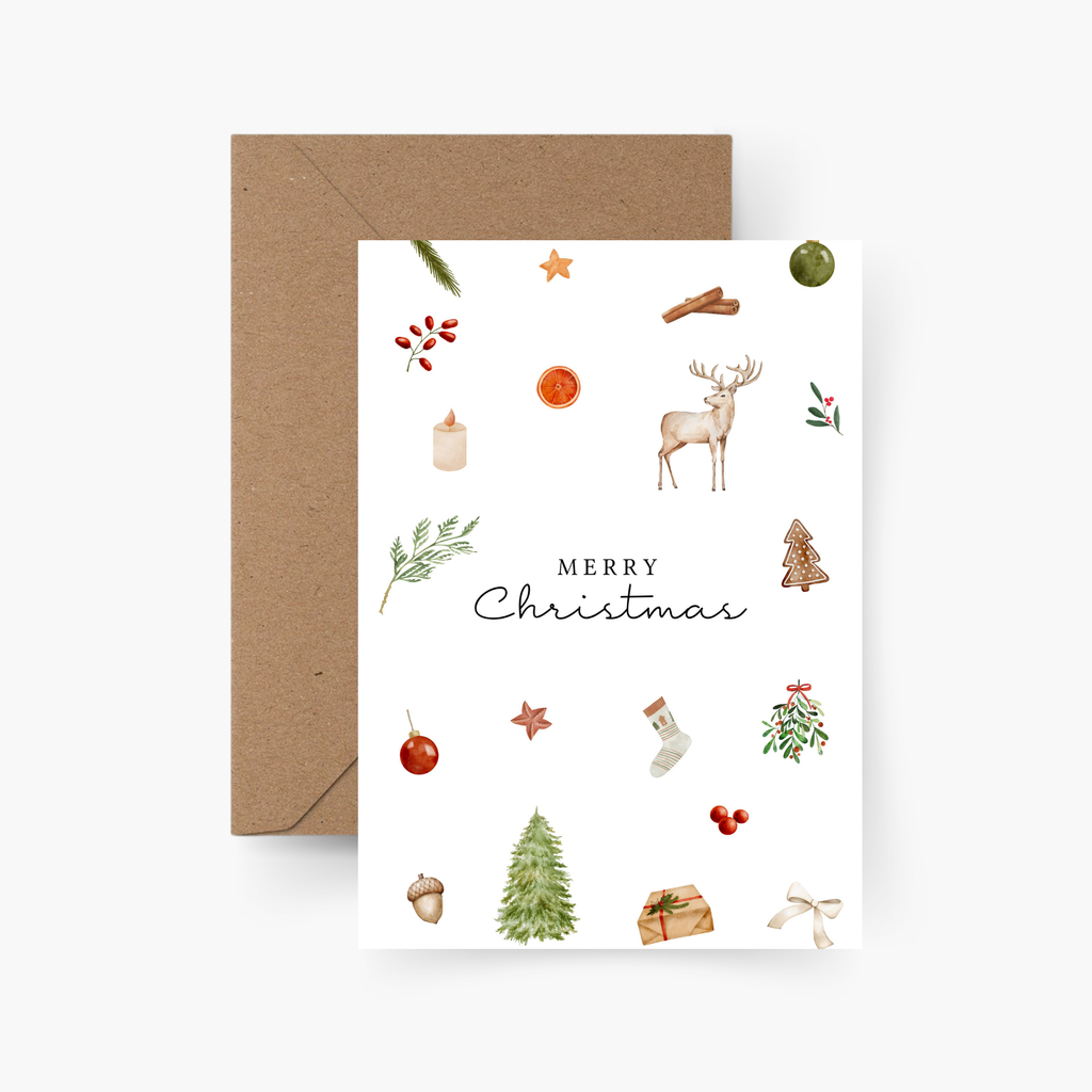 Weihnachtskarte Merry Christmas A6