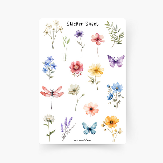Wildblumen Sticker Sheet