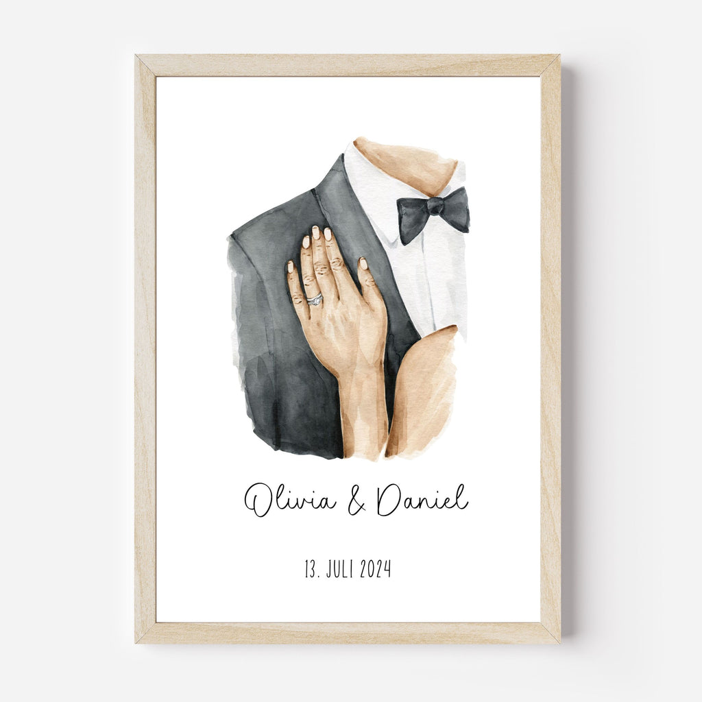 Hochzeitsposter personalisiert A4