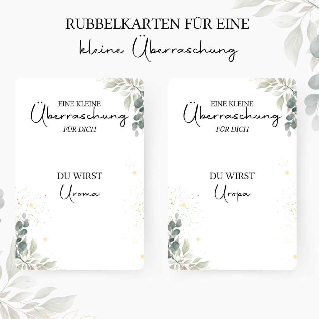 Schwangerschaft verkünden Rubbelkarte