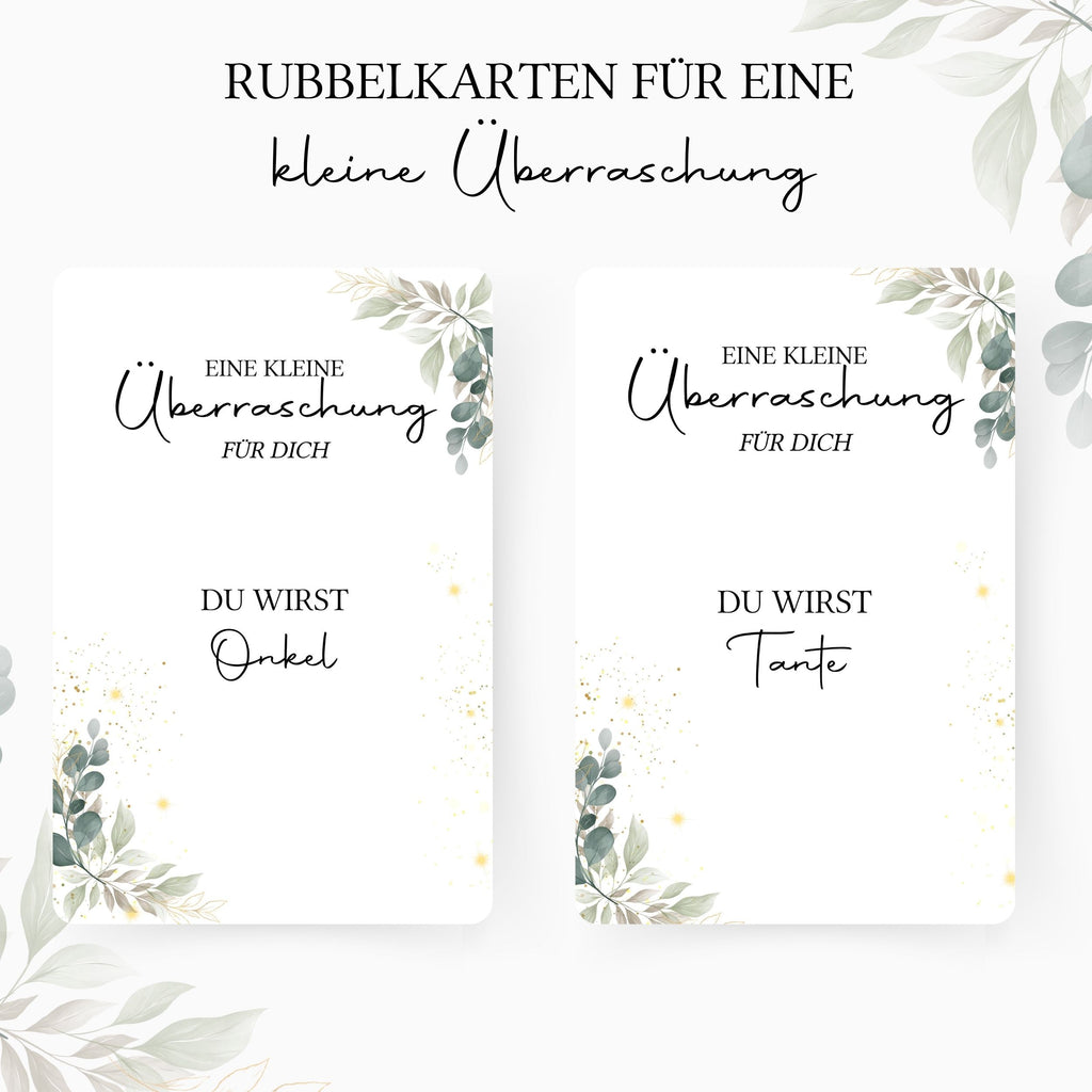 Schwangerschaft verkünden Rubbelkarte