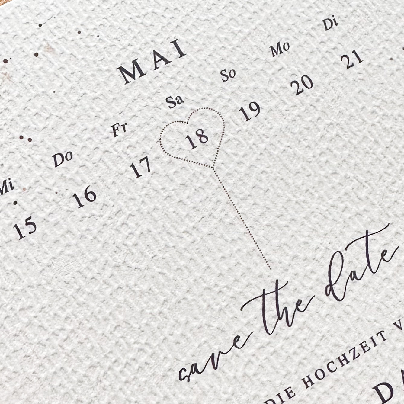 Save the Date Karte personalisiert | Einladung zur Hochzeit A6