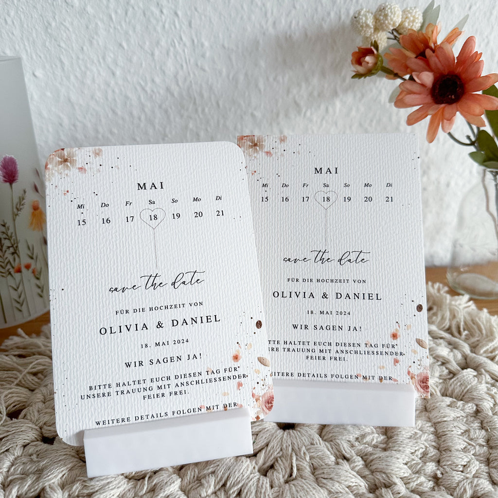 Save the Date Karte personalisiert | Einladung zur Hochzeit A6