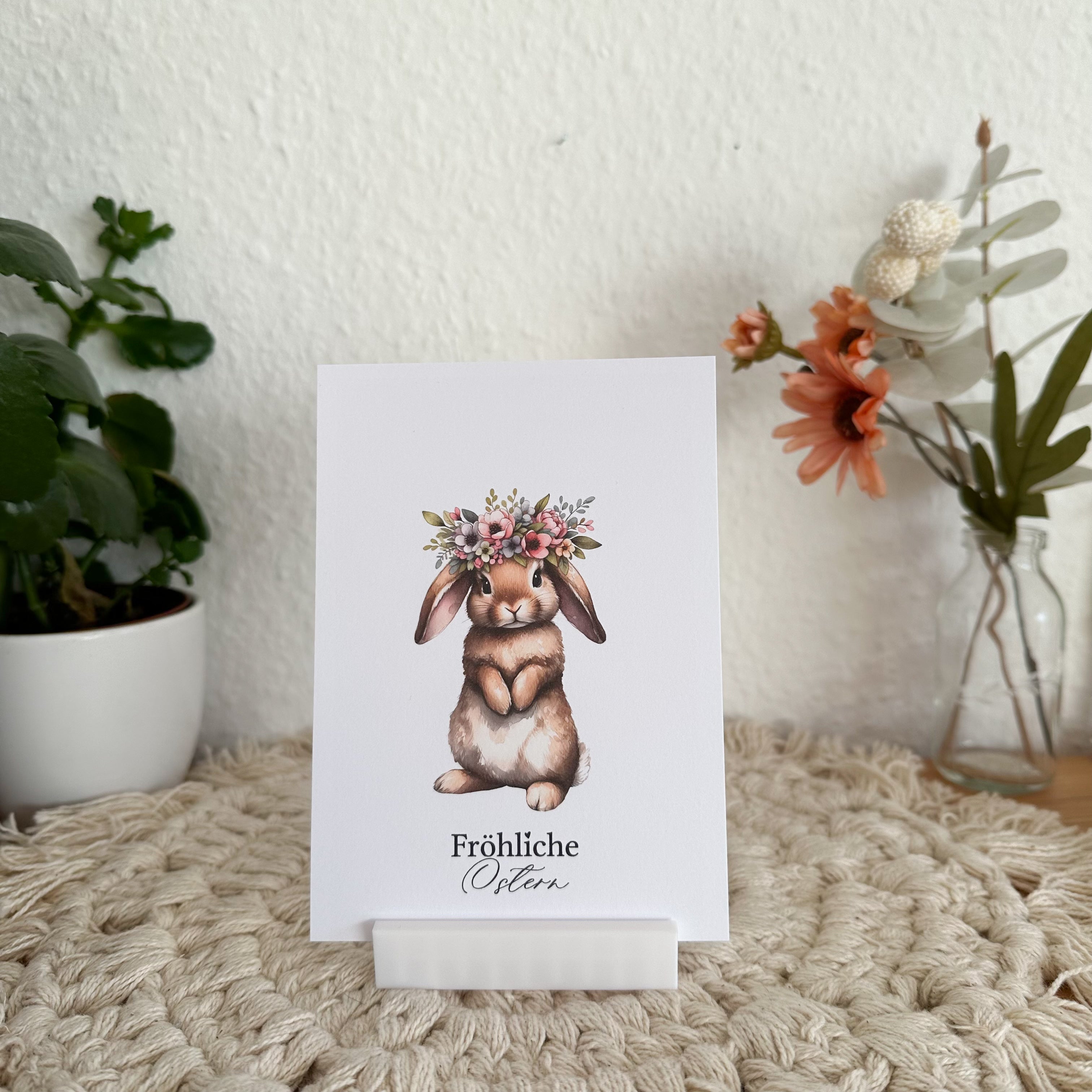 Fröhliche Ostern - Osterhase A6 Karte