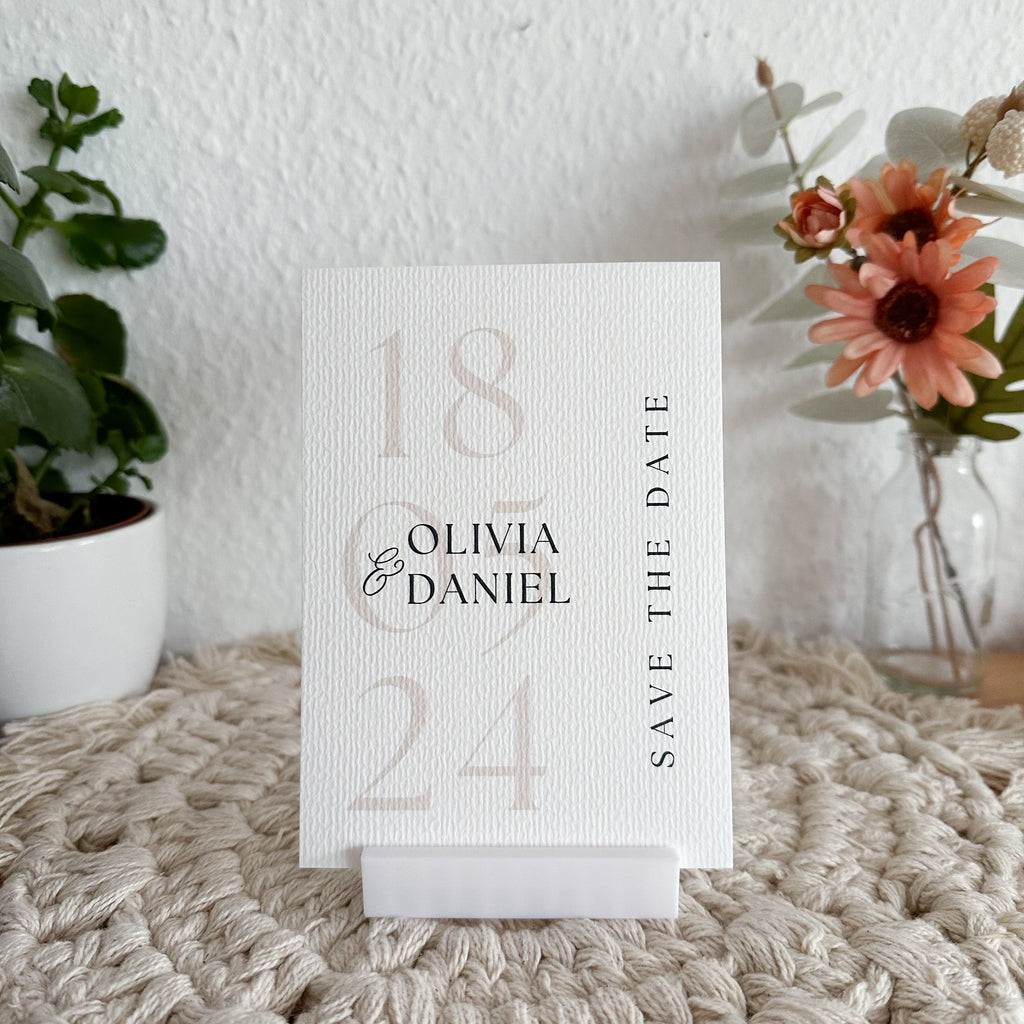 Save the Date Karte personalisiert | Einladung zur Hochzeit A6