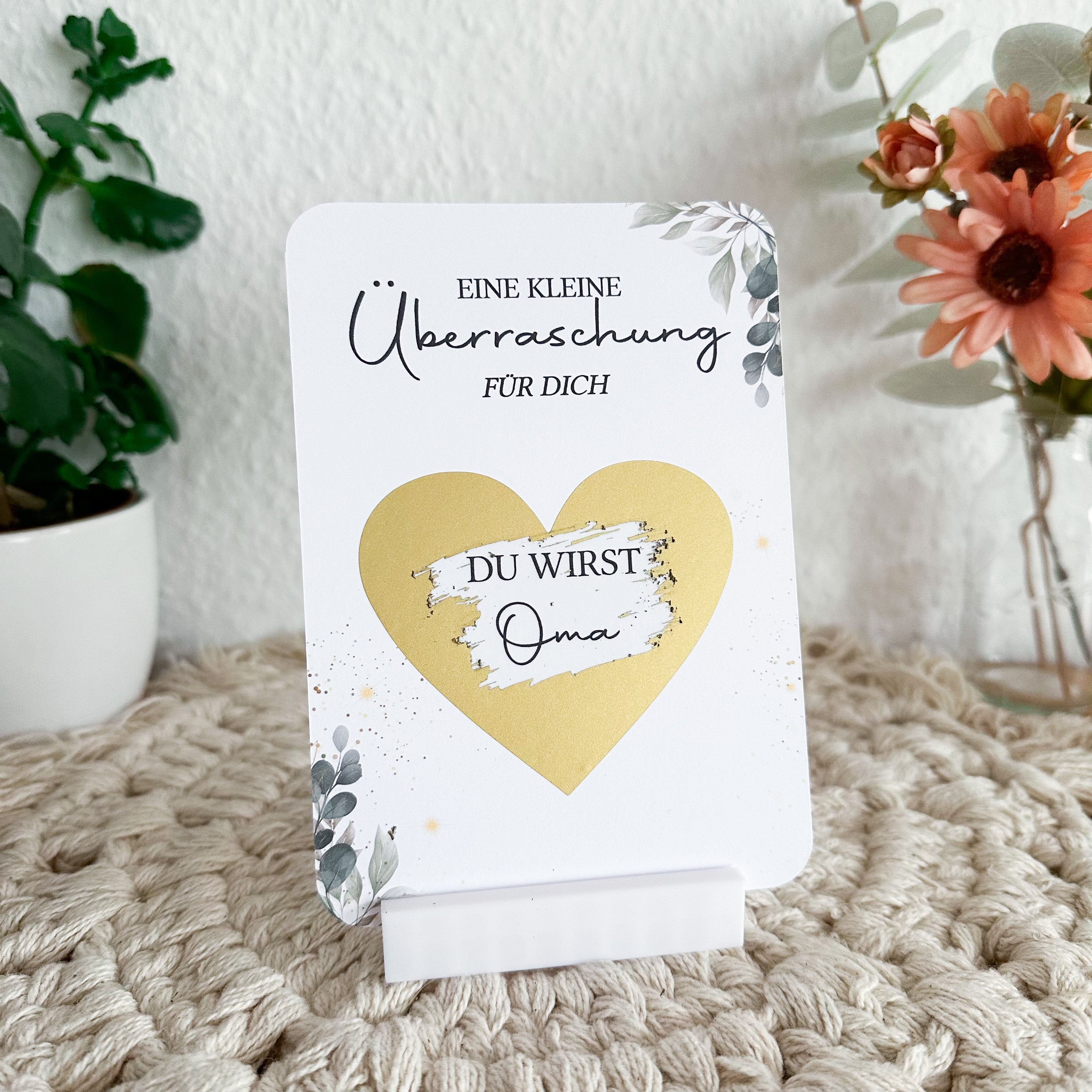 Schwangerschaft verkünden Rubbelkarte