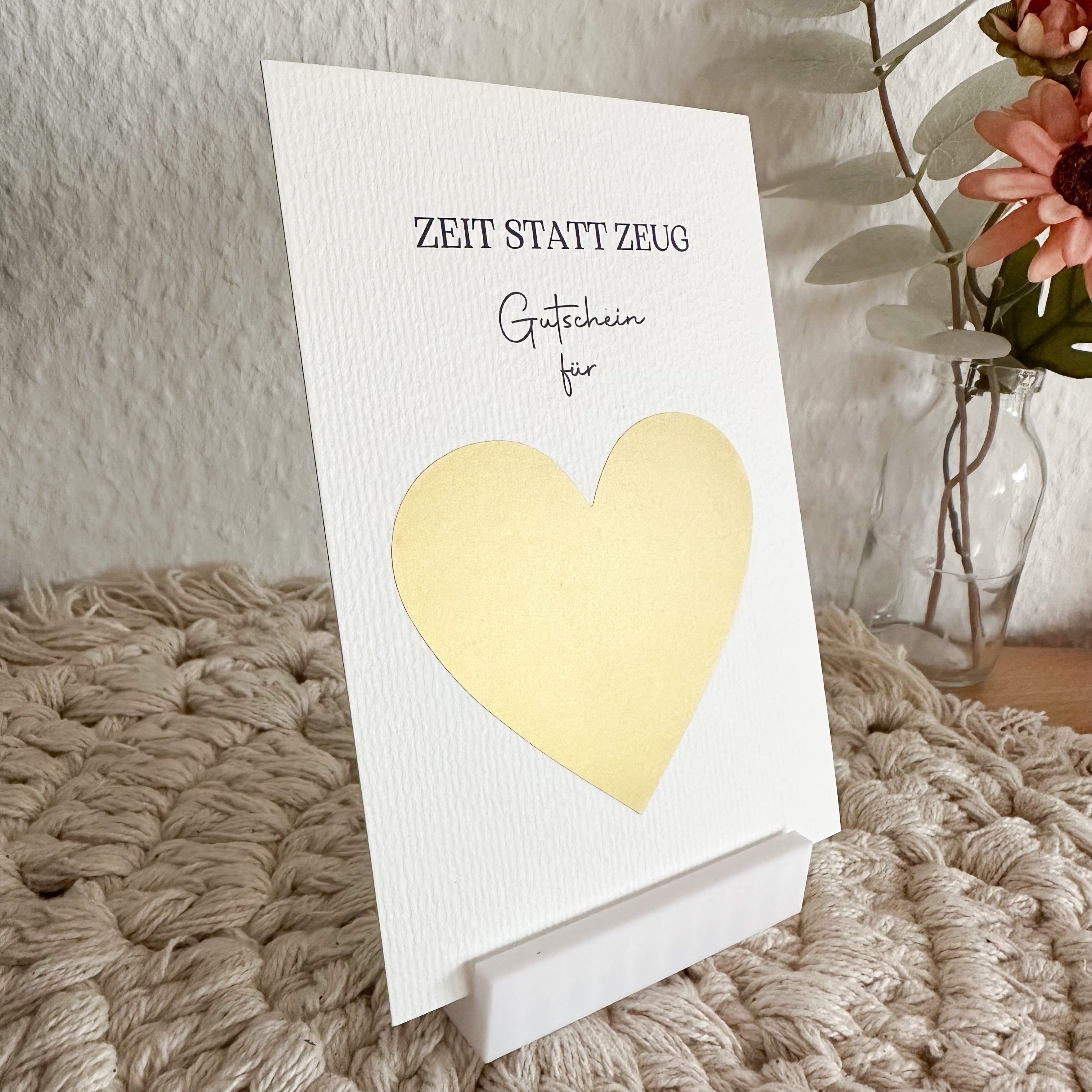 Zeit statt Zeug Gutschein Rubbelkarte